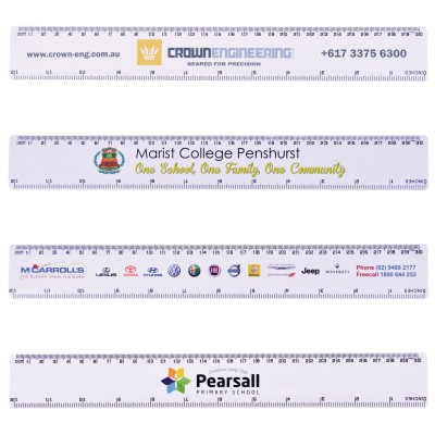 White 30cm Premium Plastic Ruler