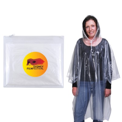 Reusable Poncho in Zipper Pouch