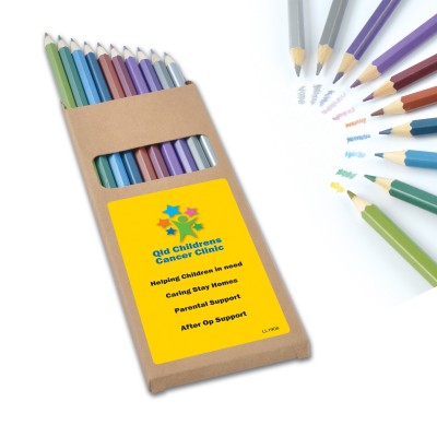 Metallic Full Length Colouring Pencils PK10