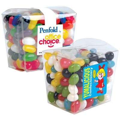 Logo Line Assorted Colour Mini Jelly Beans in Clear Mini Noodle Box | LL3154