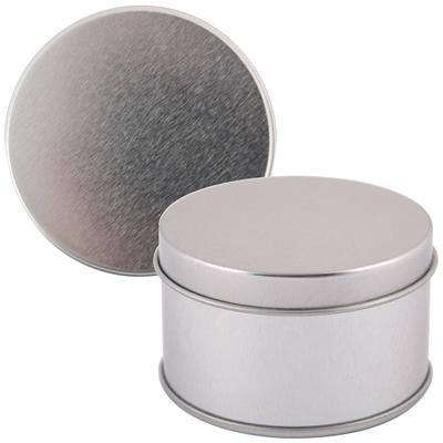 Logo Line Silver Round Tin | LL340