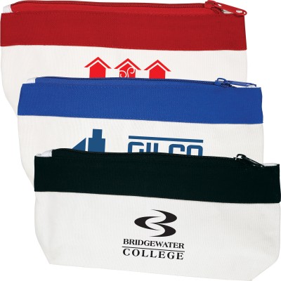 Cotton / Canvas Organiser / Pencil Case with Zipper