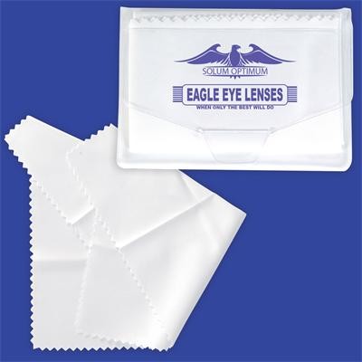 Logo Line White Microfibre Lens Cloth | LL601