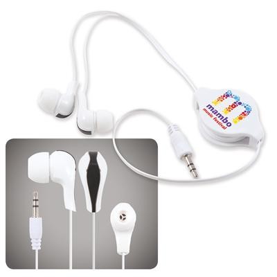 Logo Line Zen Retractable Earbuds / Headphones | LL6151