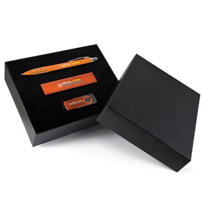 Logo Line Superior Gift Set - Titan Pen, Velocity Power Bank, Swivel Flash Drive | LL8262