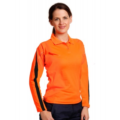 Winning Spirit Hi-Vis Legend Long Sleeve Polo Ladies'