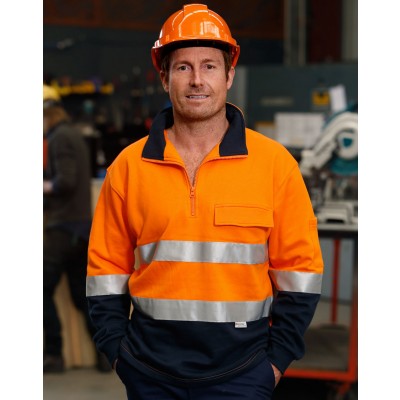 Winning Spirit Hi-Vis two Tone Cotton Fleece Sweat