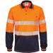 DNC Workwear HIVIS Segment Taped Mircomesh Polo - Long Sleeve
