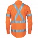 Hivis Cool-breeze Cotton Shirt With ‘x’ Back & Additional 3m R/tape On Tail - Long Sleeve