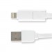 Logo Line Dual 50cm Micro USB/8 Pin Connector Cable | LL0112