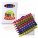 Assorted Colour Crayons in White Cardboard Box