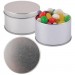 Logo Line Assorted Colour Mini Jelly Beans in Silver Round Tin | LL3402