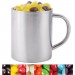Logo Line Corporate Colour Mini Jelly Beans in Stainless Steel Double Wall Barrel Mug | LL8625