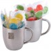 Logo Line Corporate Colour Lollipops in Stainless Steel Double Wall Curved Mug | LL8648