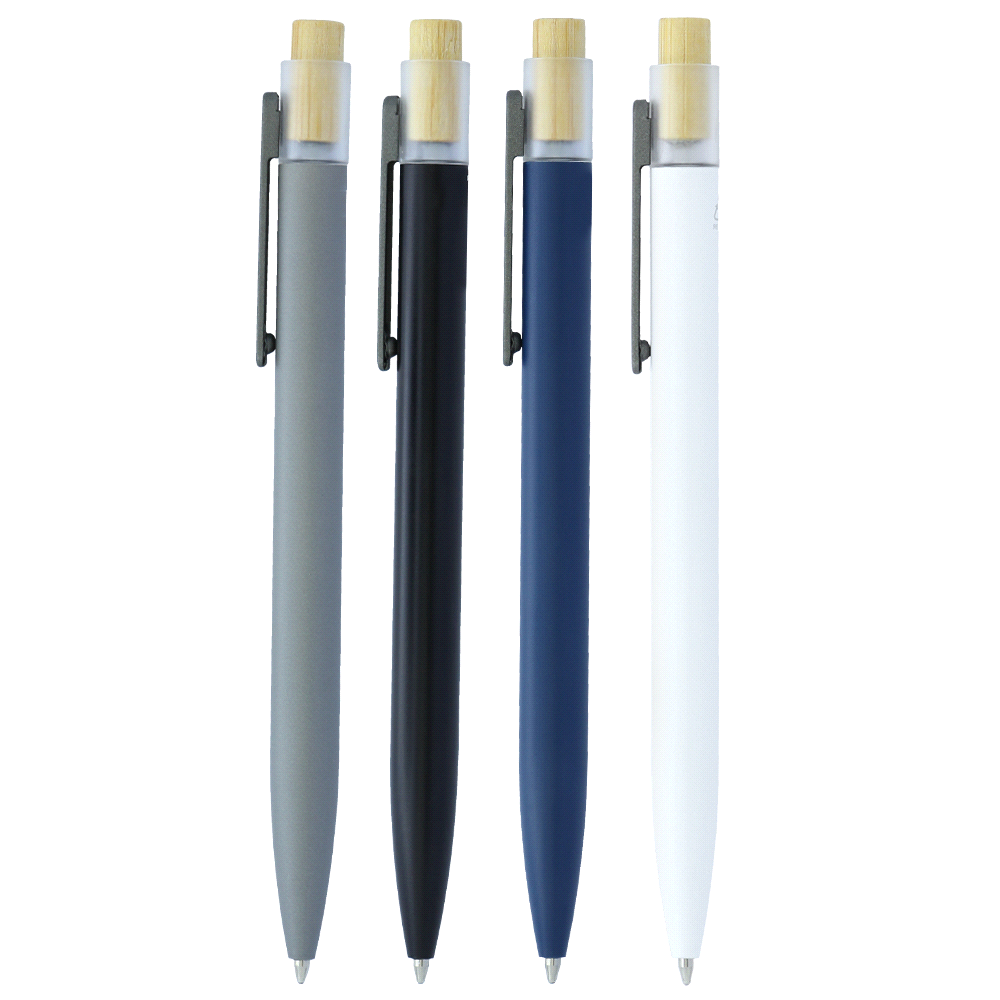 Recycled Aluminium Pen w/ Bamboo Clicker