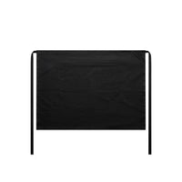 1087 linen half apron black