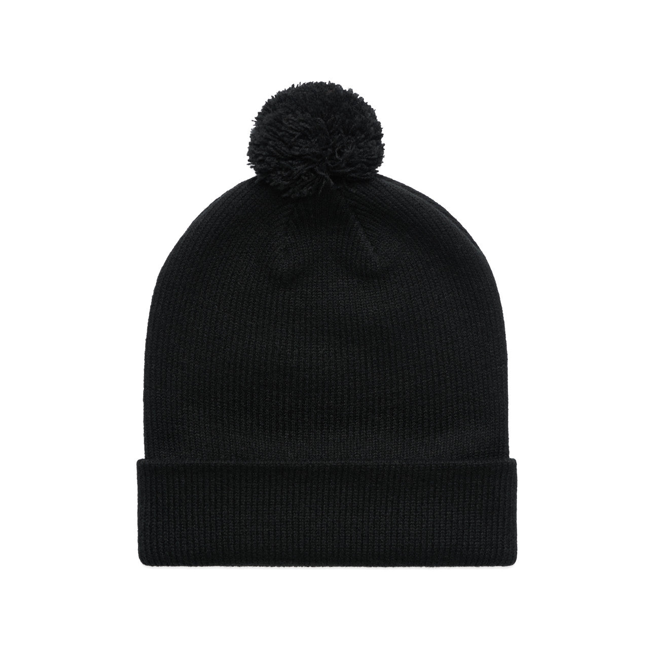 1124 pom pom beanie black