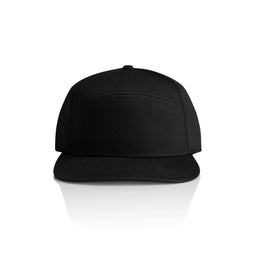 1184 stock 7-panel cap black