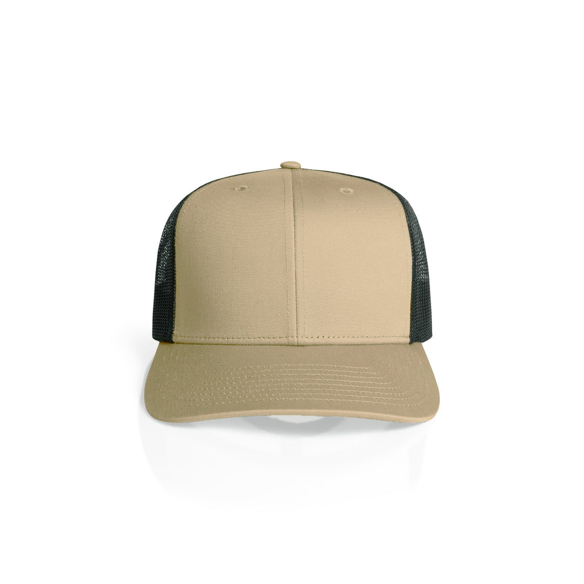 1191 mesh contrast trucker cap khaki/black