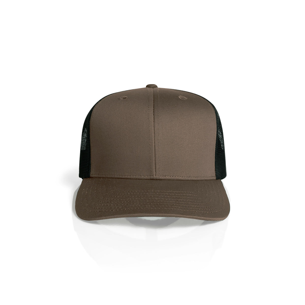 1191 mesh contrast trucker cap walnut/black