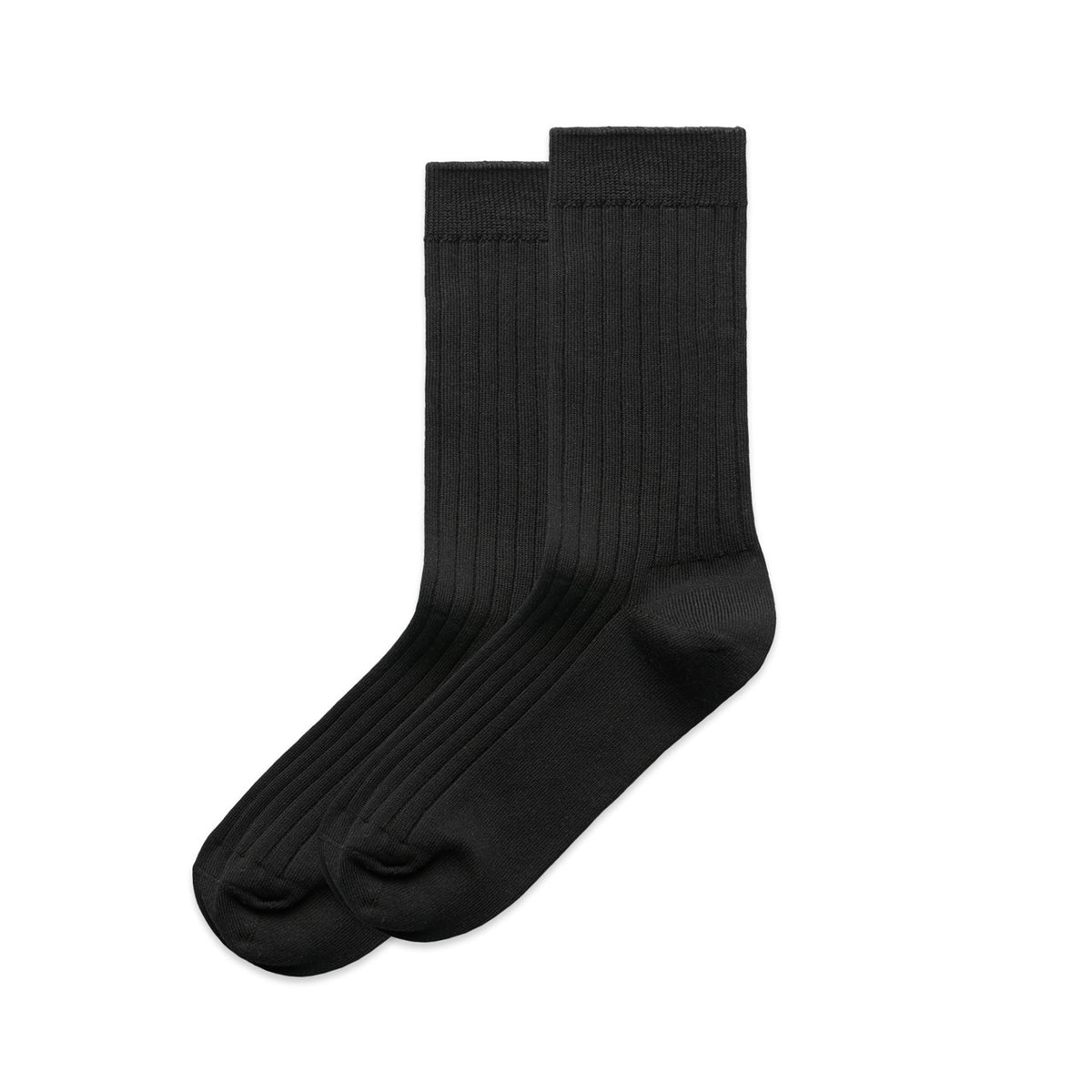 1203 wos rib socks (2pk) black