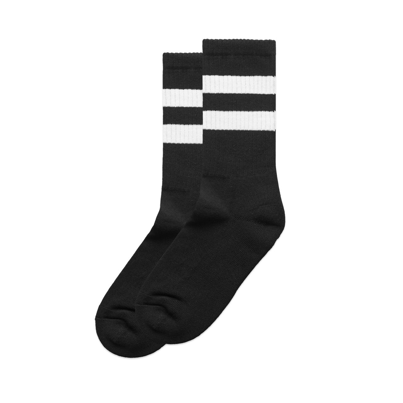 1210 relax stripe socks (2 pk) black/white