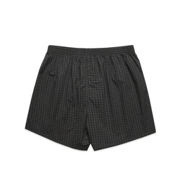 1215 boxer check shorts black/coal