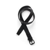 1405 braided leather belt black