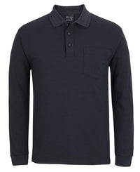 JB's 210 L/S POCKET POLO BLACK -3XS