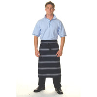 Blue & White Stripe 3/4 Apron - No Pocket