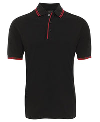 JB's CONTRAST POLO BLACK/RED