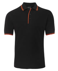 JB's CONTRAST POLO BLACK/RED