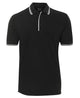 JB's CONTRAST POLO BLACK/RED