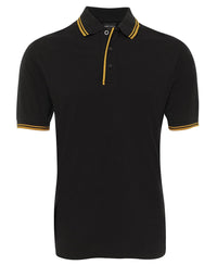 JB's CONTRAST POLO BLACK/RED