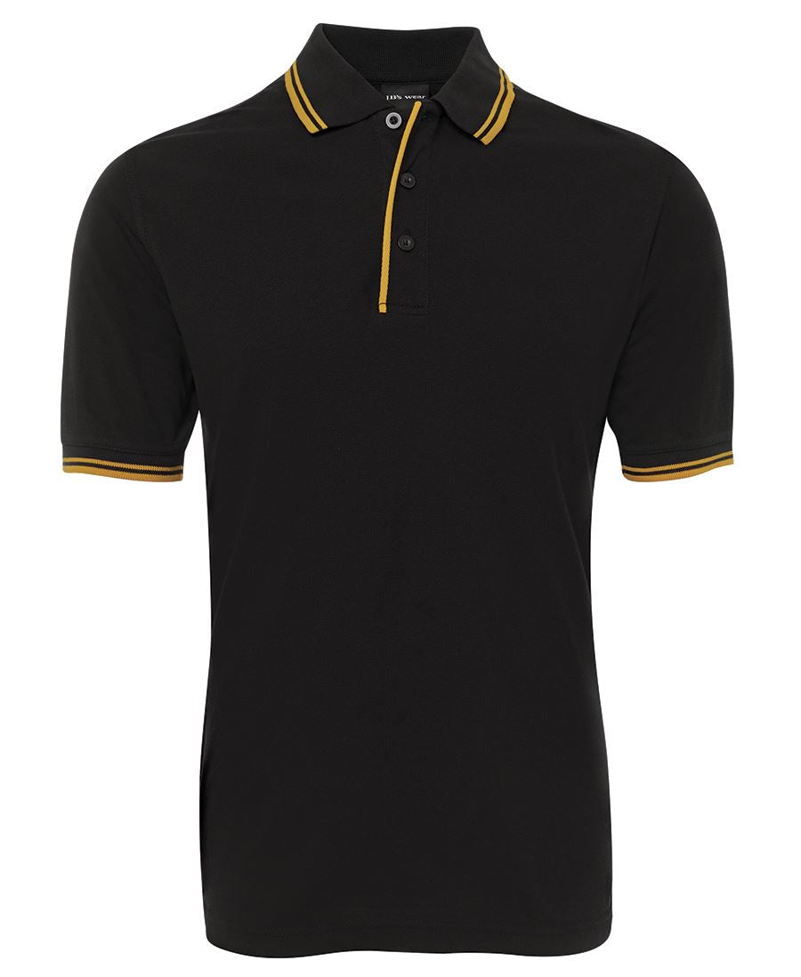 JB's CONTRAST POLO BLACK/RED
