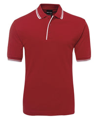 JB's CONTRAST POLO BLACK/RED