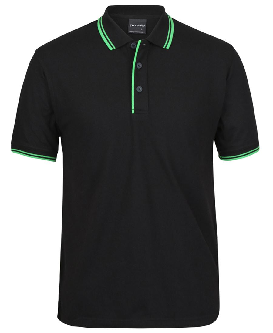 JB's CONTRAST POLO BLACK/RED