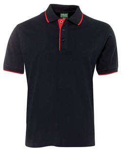 C of C TIPPING POLO NAVY/RED - S