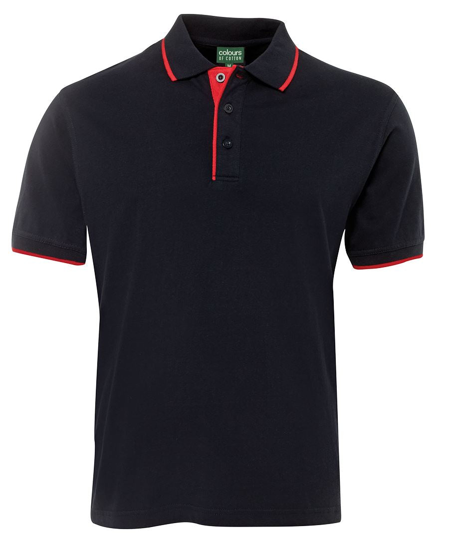 C of C TIPPING POLO NAVY/RED - S
