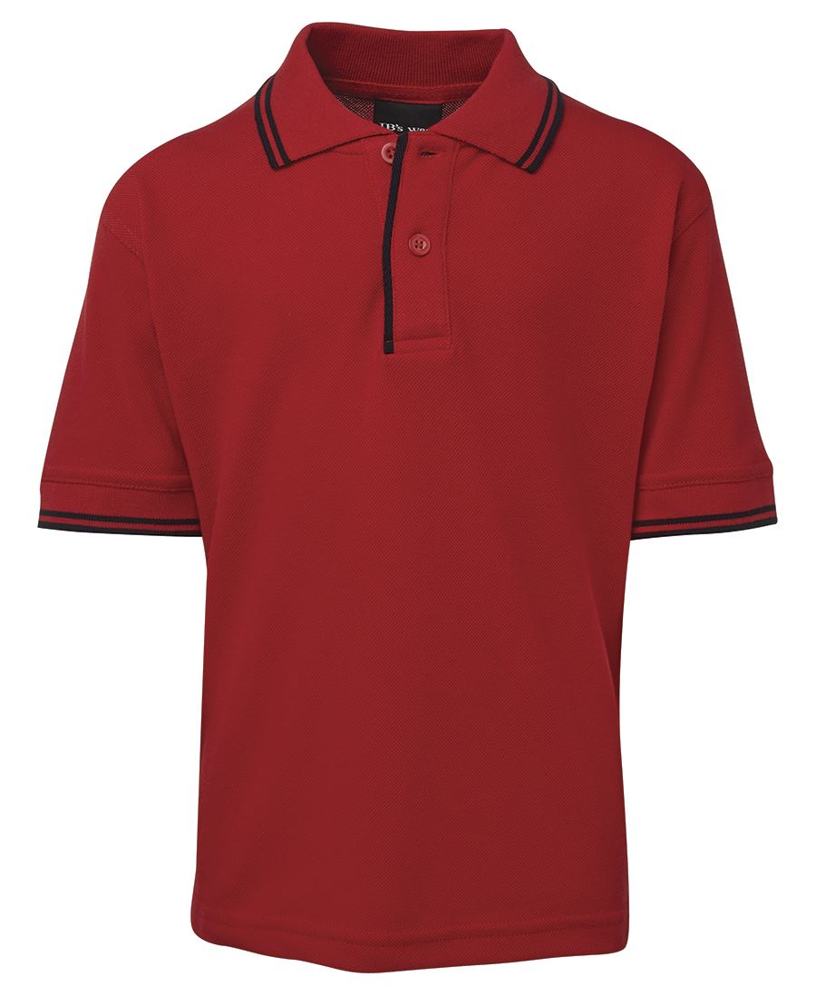 JB's KIDS CONTRAST POLO RED/NAVY