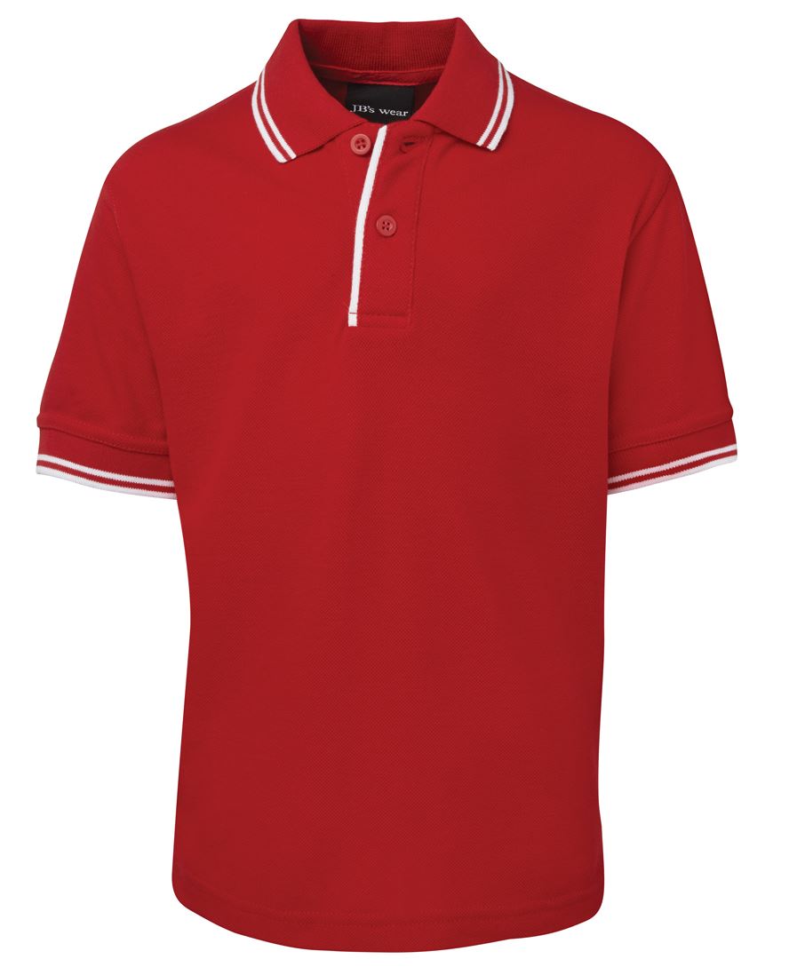 JB's KIDS CONTRAST POLO RED/NAVY