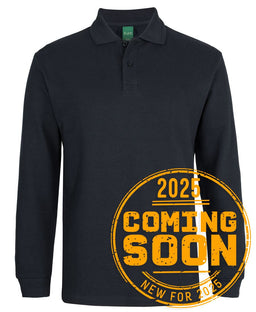 C of C L/S 320G POPCORN COTTON POLO BLACK - 3XS