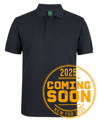 C of C 320G POPCORN COTTON POLO BLACK - 3XS