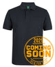 C of C 320G POPCORN COTTON POLO BLACK - 3XS