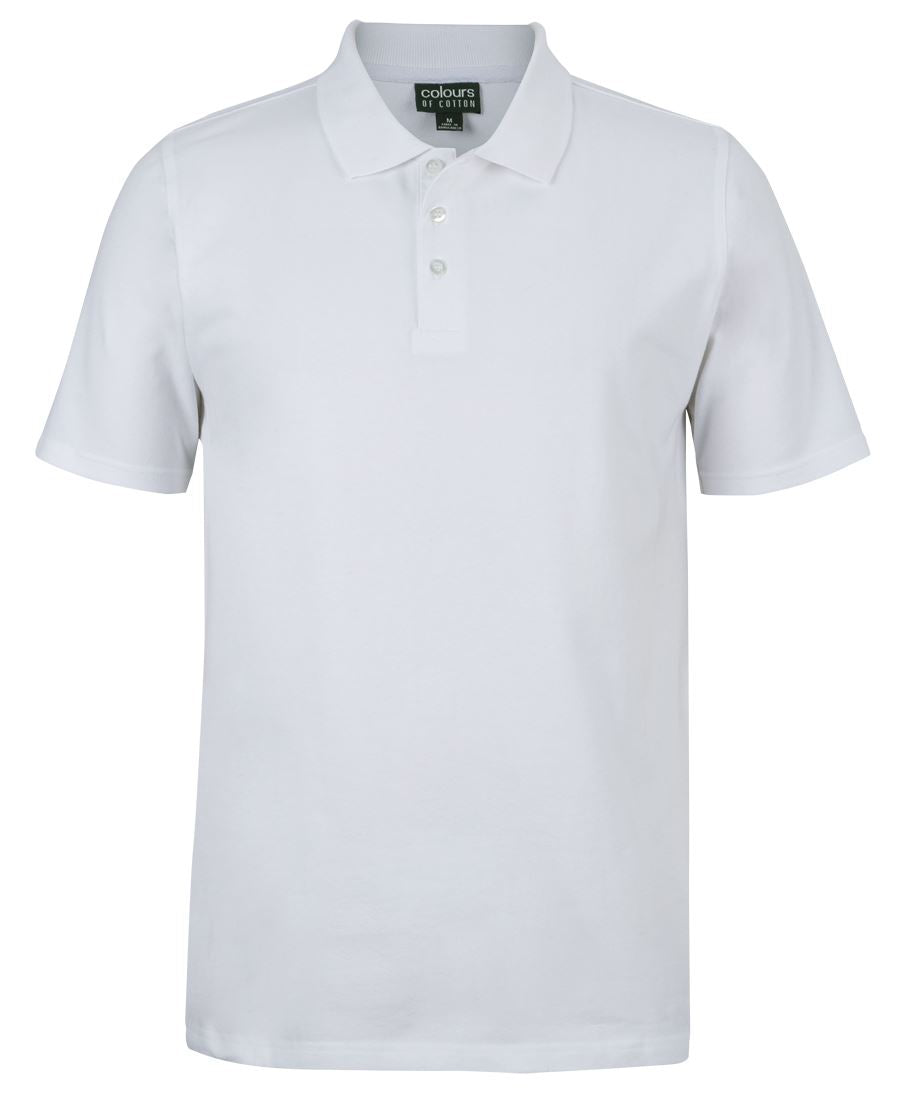 C of C COTTON S/S STRETCH POLO BLACK - XS