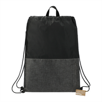 Ash Zippered Recycled Drawstring Bag