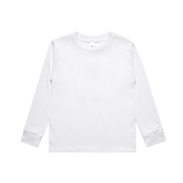 3063 youth classic ls tee white