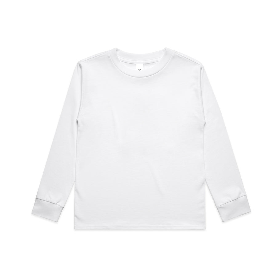 3063 youth classic ls tee white