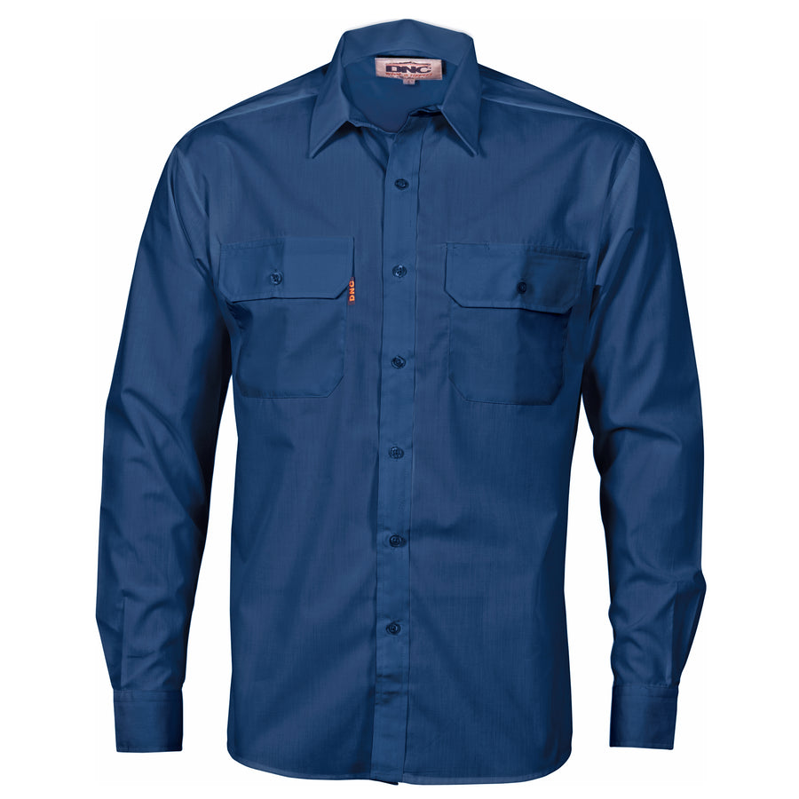 Polyester Cotton Work Shirt - Long Sleeve