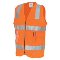 Day/Night Side Panel Safety Vest with Generic R/Tape